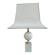 Philippe Barbier lamp in travertine and brass