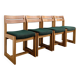 4 brutalist chairs by Maison Regain, vintage in solid elm.