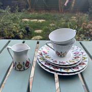 Vintage tea service from the 70s – Schirnding Bavaria – 2 cups + plates