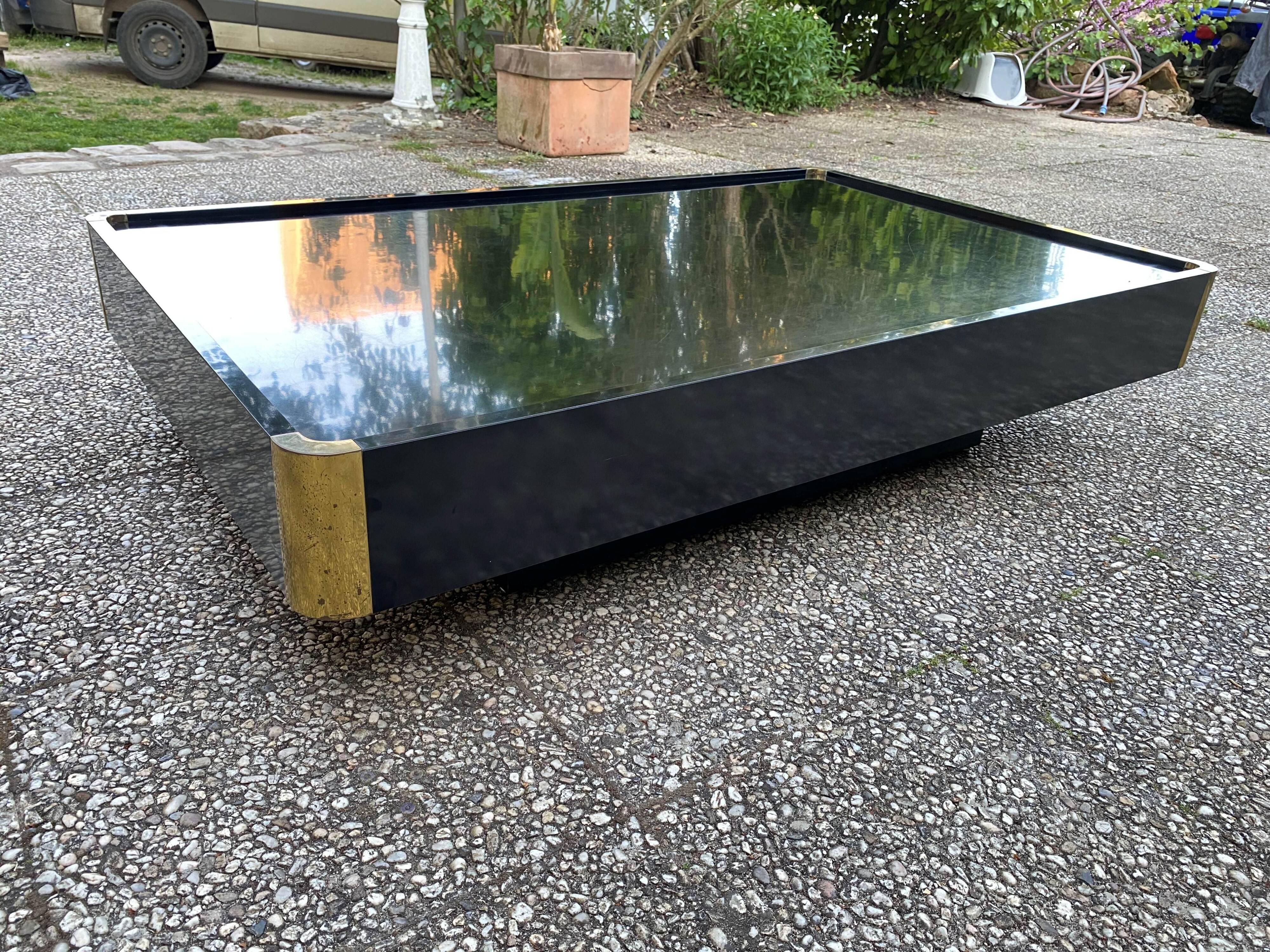 Vintage black coffee table from the 50s