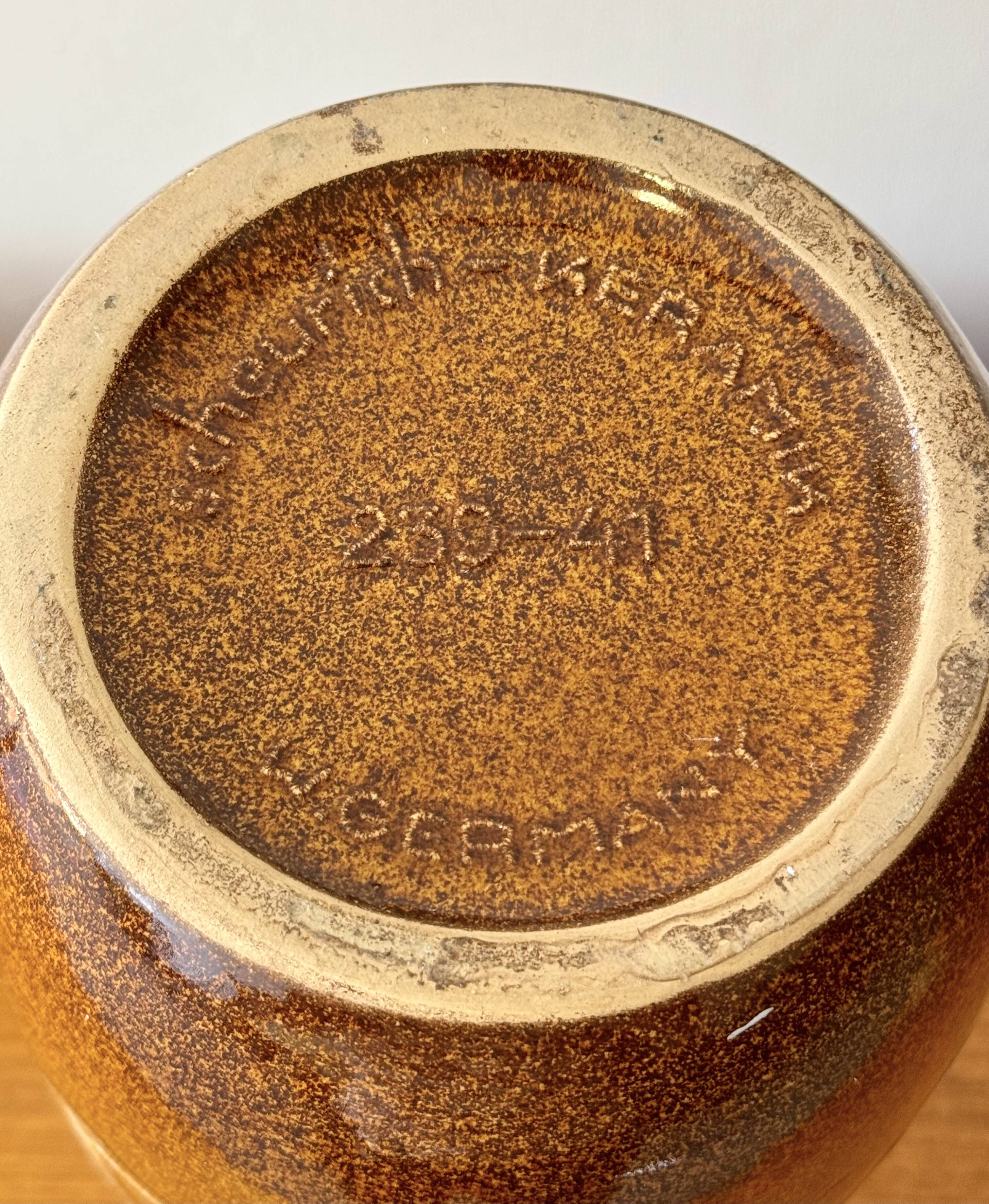 Vintage Brown Scheurich Keramik West German Vase