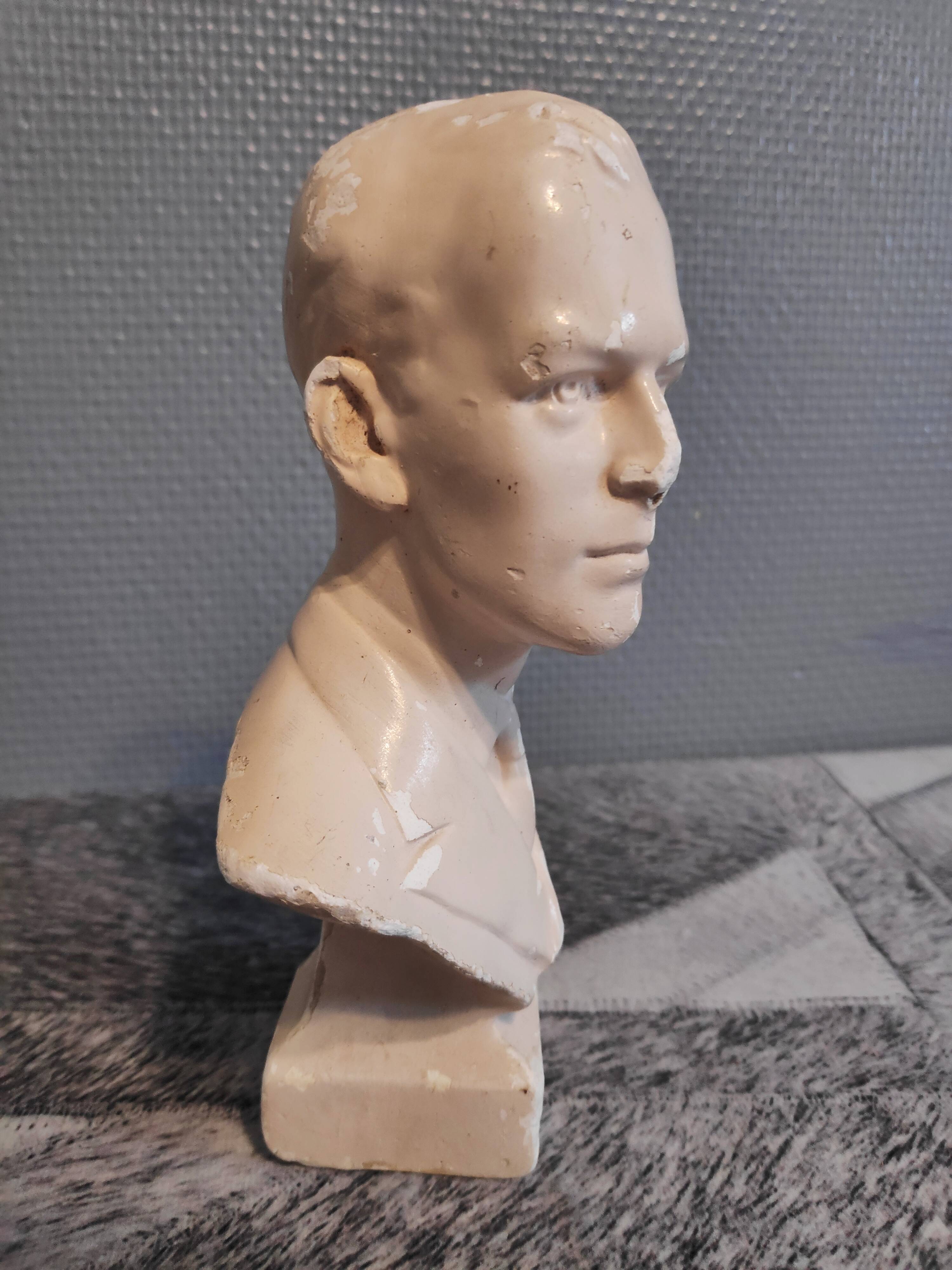Bust of the Duke of Edinburgh in plaster from the 1950