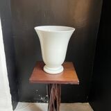 White opaline art deco lamp