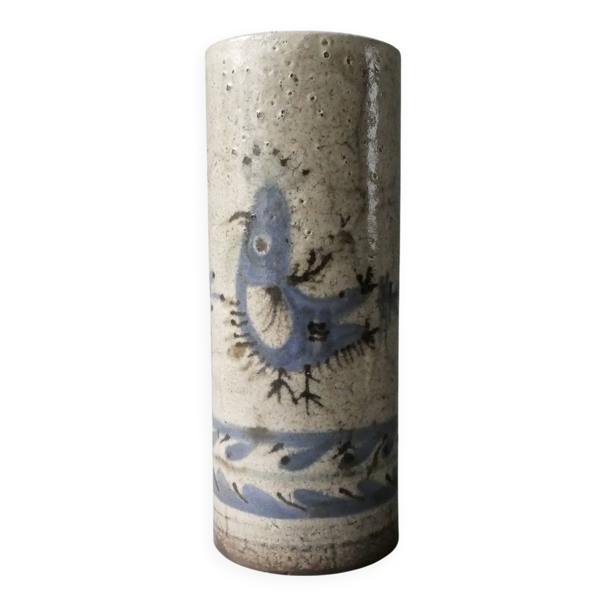 Large vase by Gustave Reynaud, Le Murier workshop in Vallauris, circa 1960