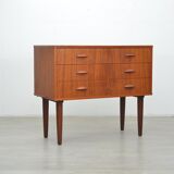 Commode à tiroirs mid-century en teck