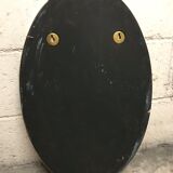 Gold brass oval mirror with vintage beaded décor 37x59cm