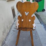 1960s solid wood folk chair