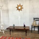 Teak coffee table with shelves