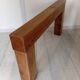 Minimalist solid oak console