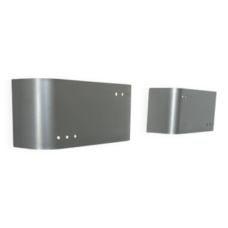 Pair of vintage wall lights, metal, France 1970