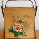 Travailleuse pliante paille de riz & bambou 1960