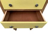 Art Deco chest of drawers in raw oak and yellow