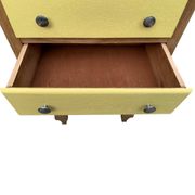 Art Deco chest of drawers in raw oak and yellow