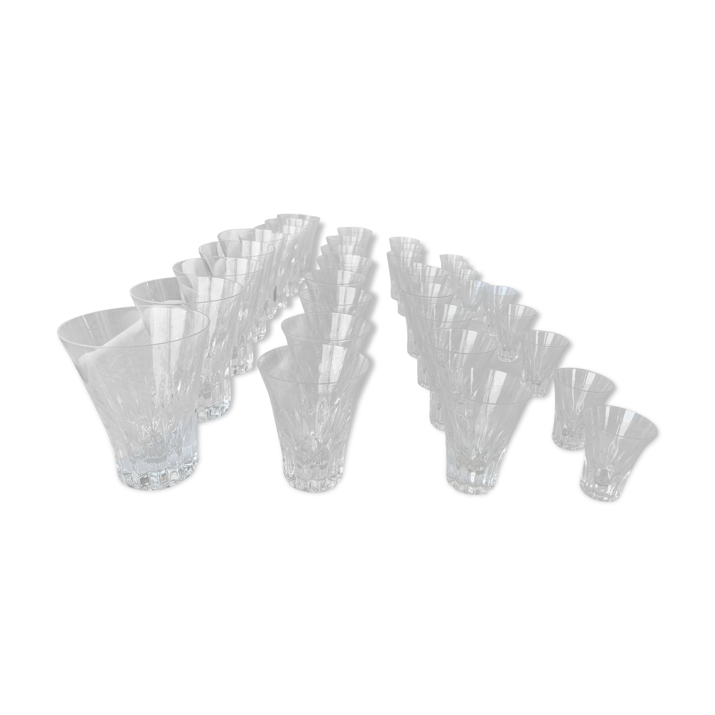 Série de 36 verres en cristal