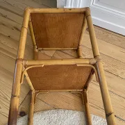 Vintage bamboo and rattan shelf
