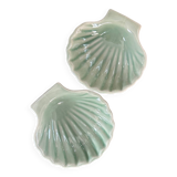 Duo of green scallops