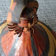 Chapeau berbère art ethnique vannerie et cuir