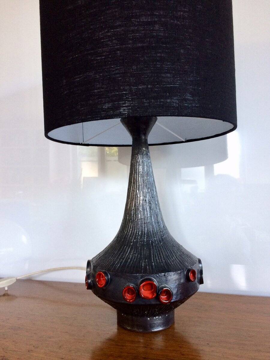 Belgian Art Pottery Table Lamp by Rogier Vandeweghe for Perignem, 1960s
