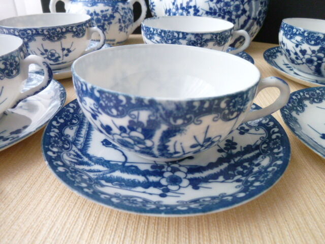 Japan porcelain tea set 6 people
