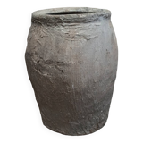 Pot ancien en terre cuite gris