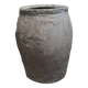 Old gray terracotta pot