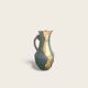 Large decorative blue-grey pitcher with swallow mouldings and gold leaf.