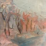 Oil on framed cardboard