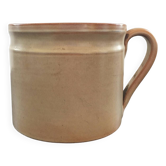 Beige stoneware pitcher