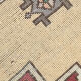 Red & Cream Turkish Vintage Rug