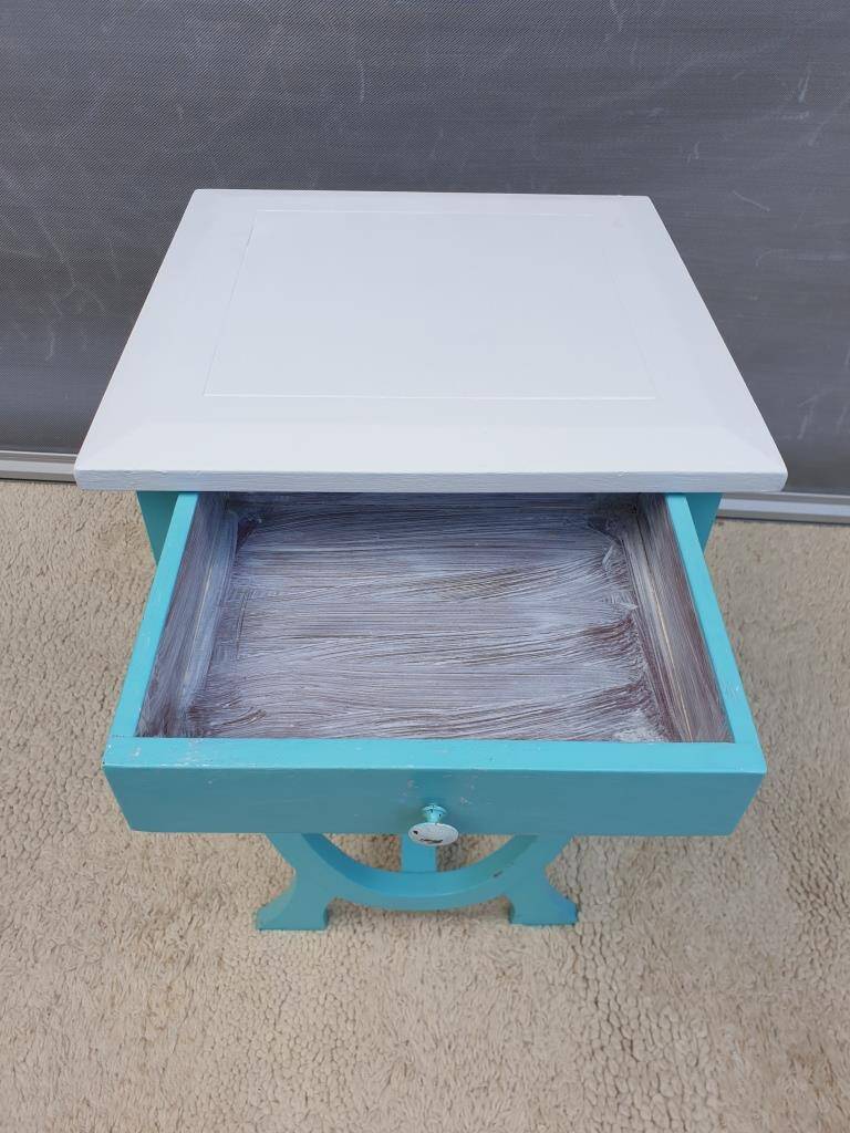 South Sea blue gondola side table