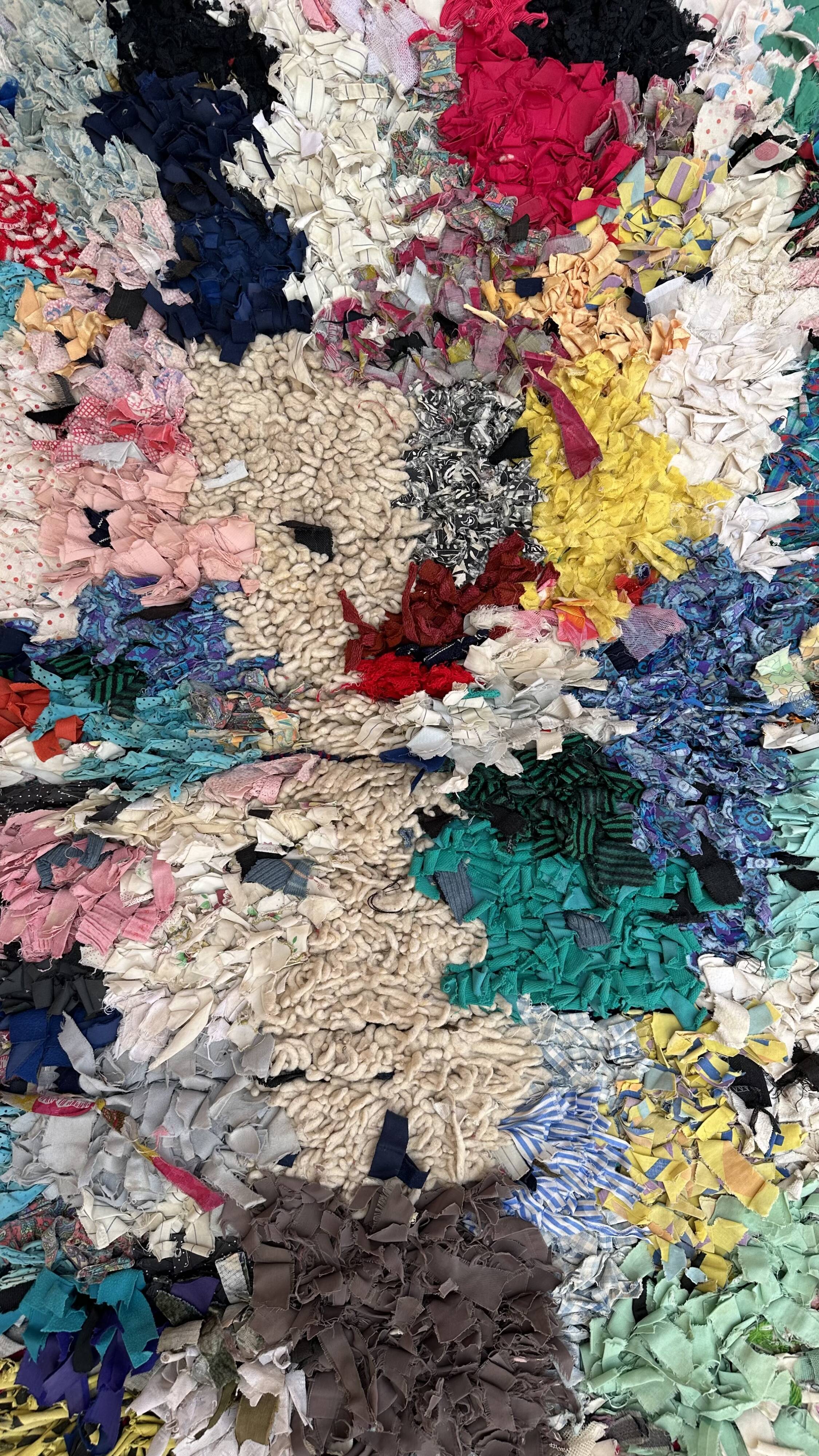 Colorful Boucherouite Berber rug - 68 x 183 cm