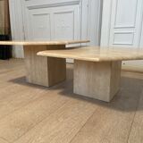 Tables gigognes travertin Classico, Italie, 1970s