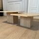 Travertine pull-out tables Classico, Italy, 1970s