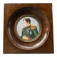 Painted miniature portrait of napoleon 1st uniform j. cassava canova