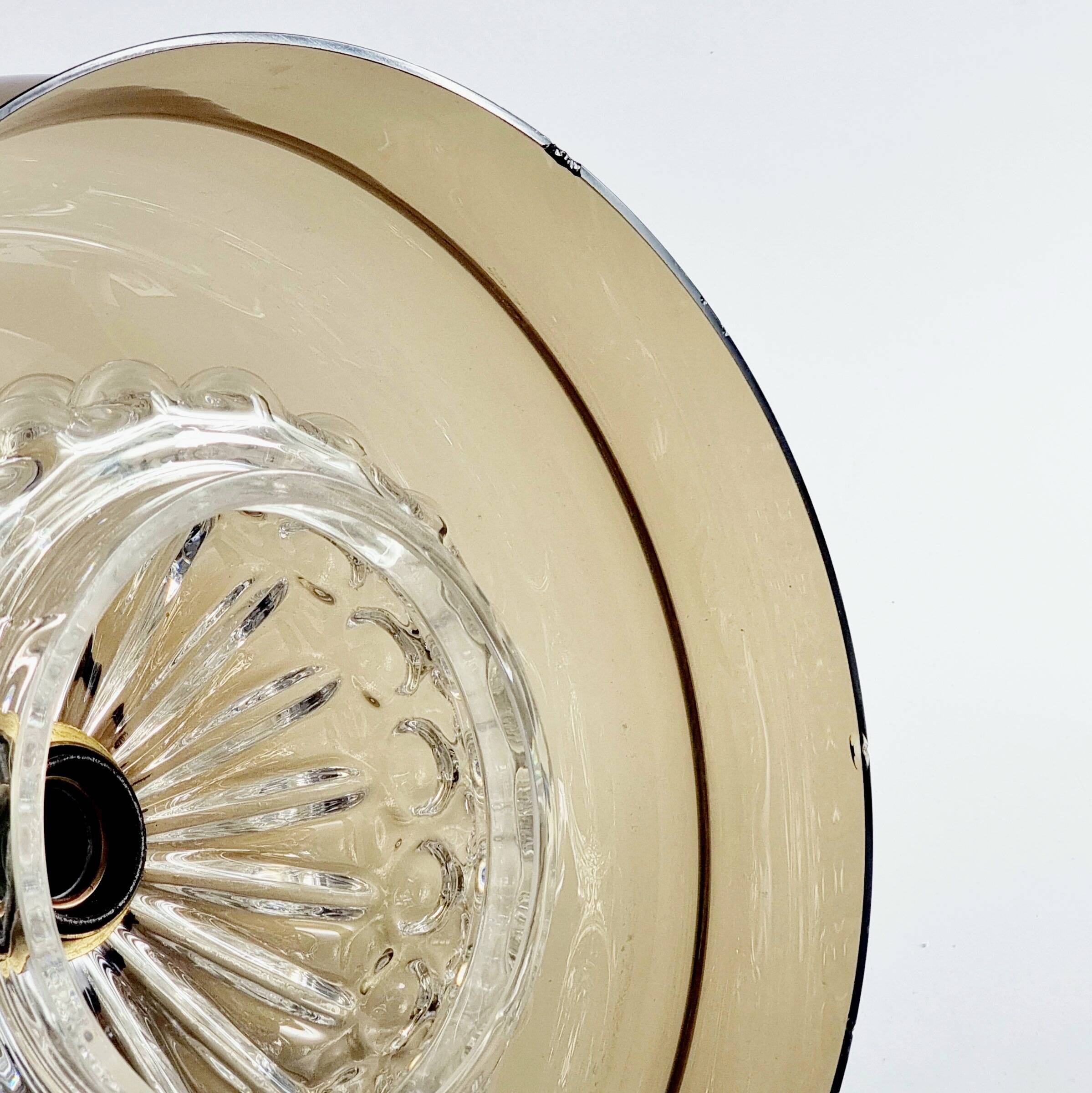 Large Mid-Century Scandinavian Glass Ceiling Light by Carl Fagerlund, 1960s