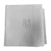 Serviette de table brodée Monogramme HS