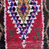 Moroccan carpet Boucherouite colored - 88 x 209 cm