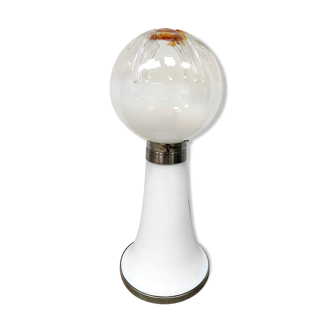 Lampe de table en verre design italien vintage