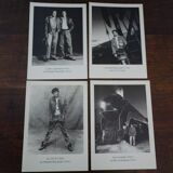 4 photographs/postcards, limited edition of 1992, in black and white