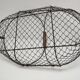 Two baskets metal and patinated wood early twentieth century