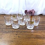 8 petits verres à liqueur en verre trempé france arcoroc