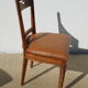 6 chaises en bois exotique et cuir