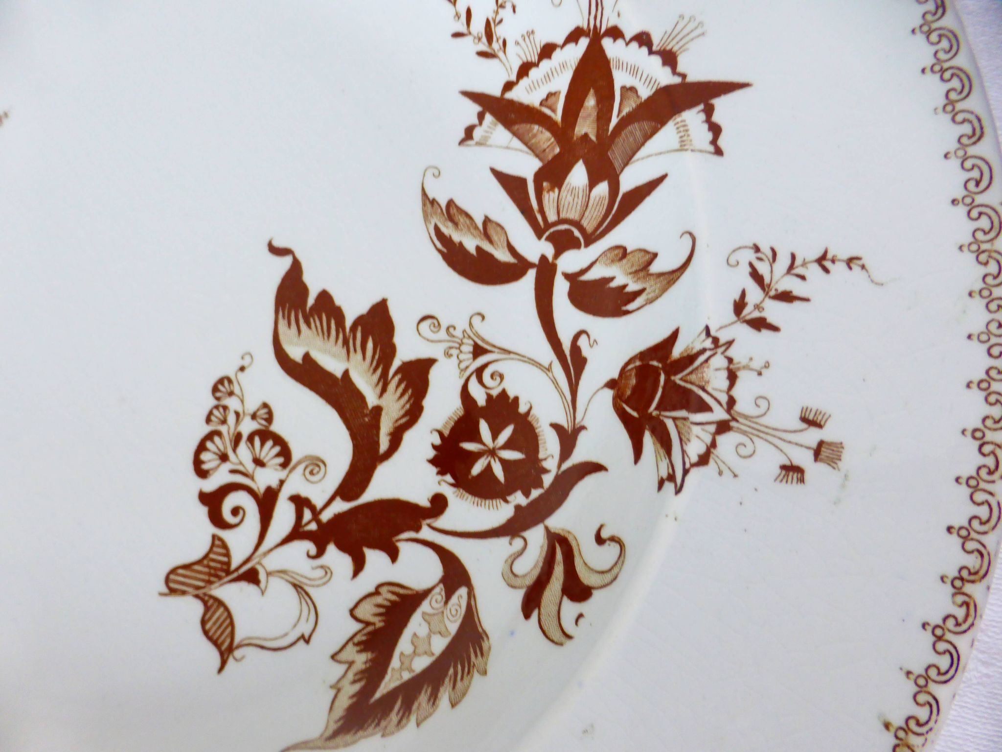 3 deep plates from Sarreguemines, Danish model 210427.