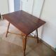 Wooden, bamboo and rattan game table, 1960s