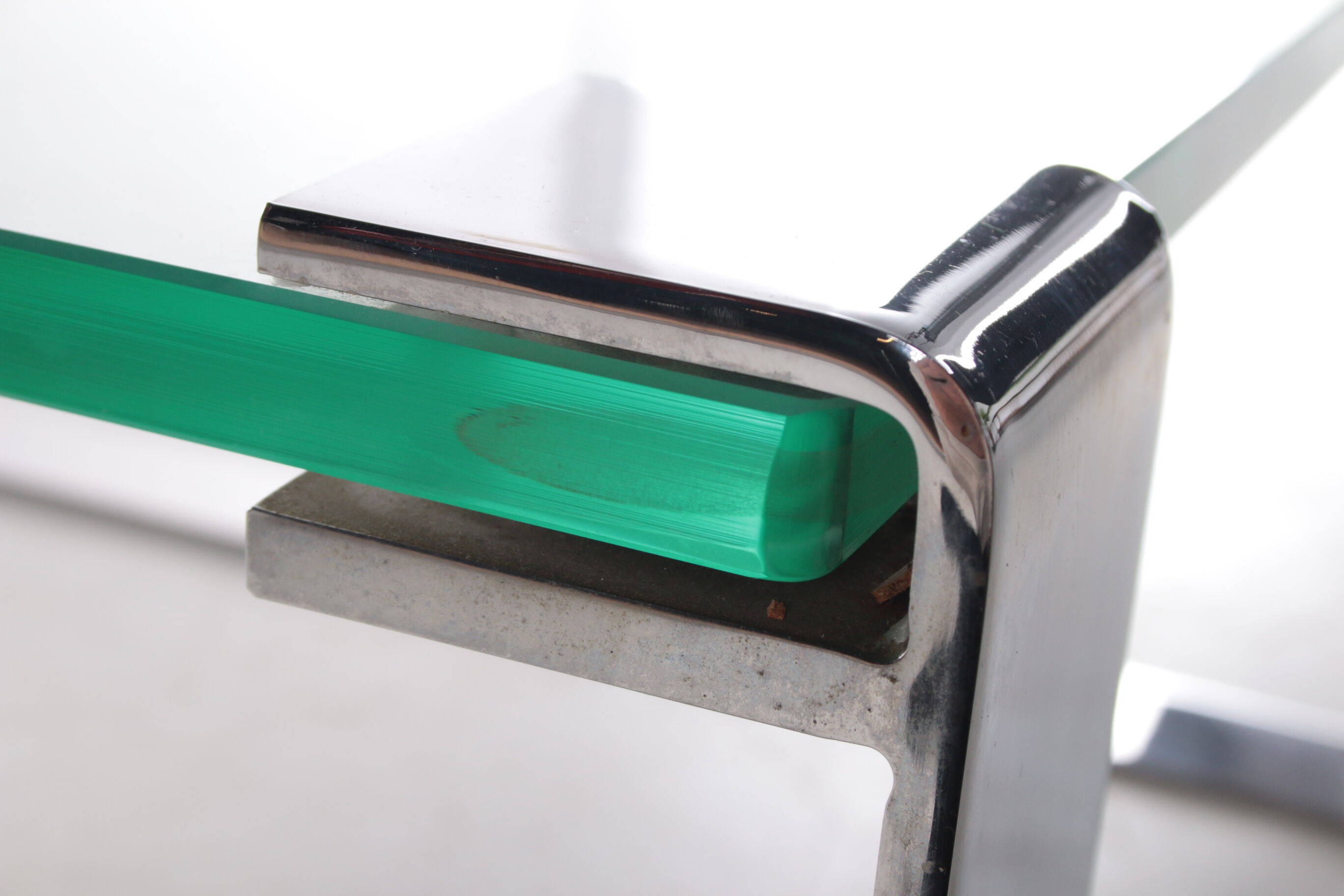German Chrome and Glass coffee table Model Klassik 1022 Van Peter Draenert, 1960s
