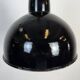 Industrial Black Enamel Factory Lamp with Cast Iron Top, 1950s