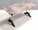 Table basse en hêtre avec plateau rectangulaire en marbre Breccia Pernice