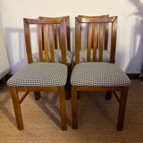 Set of 4 vintage wooden chairs