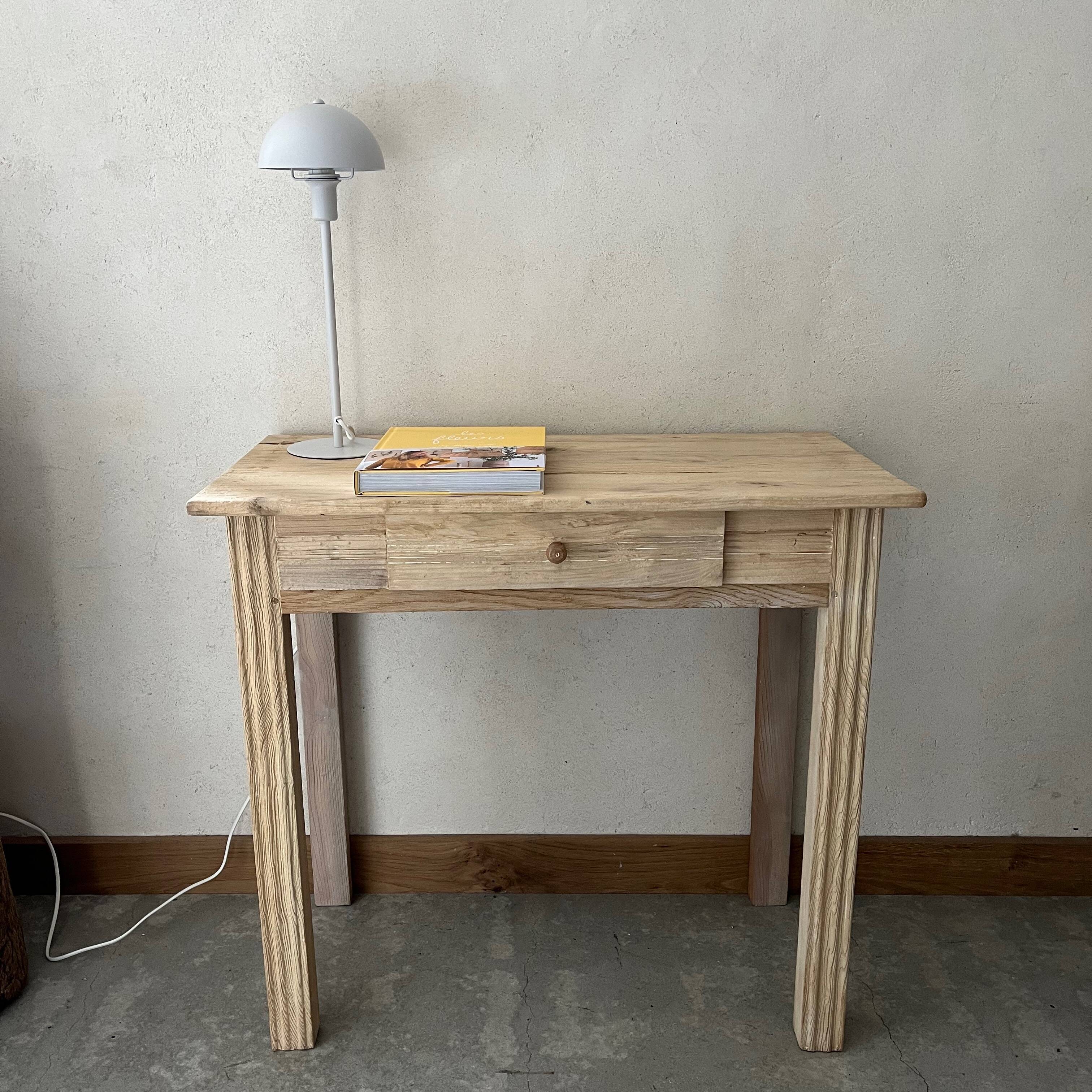 Raw wood desk