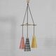 Coloured vintage ceiling lamp pendant lamp 60s 70s MCM